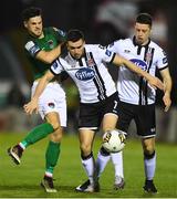 25 September 2017; Michael Duffy of Dundalk is tackled by Jimmy Keohane of Cork City during the SSE Airtricity Premier Division match between Cork City and Dundalk at Turners Cross, in Cork. Photo by Eóin Noonan/Sportsfile
