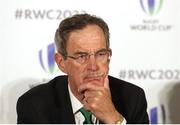 25 September 2017; Ireland 2023 Oversight Board member Dick Spring during the Rugby World Cup 2023 Bid Presentations at he Royal Garden Hotel in London, England. Photo by Christopher Lee / World Rugby via Sportsfile