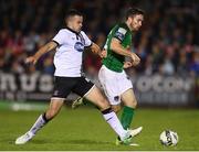 25 September 2017; Gearóid Morrissey of Cork City in action against Robbie Benson of Dundalk during the SSE Airtricity Premier Division match between Cork City and Dundalk at Turners Cross in Cork. Photo by Stephen McCarthy/Sportsfile