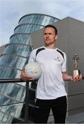 26 September 2017; Mayo’s Andy Moran and Waterford’s Jamie Barron confirmed as the PwC GAA/GPA Players of the Month for August in football and hurling. Pictured is Andy Moran of Mayo after being presented with his PwC GAA/GPA Player of the Month Award at a reception in PwC Offices, Dublin. Photo by Sam Barnes/Sportsfile