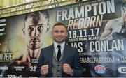 27 September 2017; Carl Frampton during a press conference to announce the Frampton Reborn Boxing Promotion by Frank Warren at the Ulster Hall in Belfast. Photo by Oliver McVeigh/Sportsfile