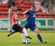 13 July 2012; Conor Murphy, Derry City, in action against Danny Ventre, Sligo Rovers. Airtricity League Premier Division, Derry City v Sligo Rovers, Brandywell, Derry. Picture credit: Oliver McVeigh / SPORTSFILE