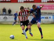13 July 2012; Patrick McEleney, Derry City, in action against Danny Ventre, Sligo Rovers. Airtricity League Premier Division, Derry City v Sligo Rovers, Brandywell, Derry. Picture credit: Oliver McVeigh / SPORTSFILE