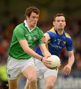 14 July 2012; Ian Ryan, Limerick, in action against Barry Gilleran, Longford. GAA Football All-Ireland Senior Championship Qualifier, Round 2, Longford v Limerick, Glennon Brothers Pearse Park, Longford. Picture credit: Ray McManus / SPORTSFILE