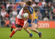 14 July 2012; Dermot Carlin, Tyrone, in action against Cathal Cregg, Roscommon. GAA Football All-Ireland Senior Championship Qualifier, Round 2, Roscommon v Tyrone, Dr. Hyde Park, Roscommon. Picture credit: Barry Cregg / SPORTSFILE