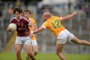 14 July 2012; Sean Armstrong, Galway, in action against Conal Kelly, Antrim. GAA Football All-Ireland Senior Championship Qualifier, Round 2, Antrim v Galway, Casement Park, Belfast, Co. Antrim. Picture credit: Oliver McVeigh / SPORTSFILE
