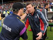 14 July 2012; Wexford manager Liam Dunne, left, congratulates Cork manager Jimmy Barry-Murphy after the game. GAA Hurling All-Ireland Senior Championship, Phase 3, Wexford v Cork, Semple Stadium, Thurles, Co. Tipperary. Picture credit: Matt Browne / SPORTSFILE