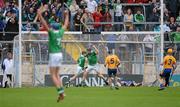 14 July 2012; Wayne McNamara, Limerick, celebrates after scoring his side's first goal. GAA Hurling All-Ireland Senior Championship, Phase 3, Limerick v Clare, Semple Stadium, Thurles, Co. Tipperary. Picture credit: Stephen McCarthy / SPORTSFILE