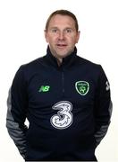 3 September 2017; Republic of Ireland head coach Tom Mohan during the Republic of Ireland U19 Squad Portraits at the Woodlands Hotel in Waterford. Photo by Diarmuid Greene/Sportsfile