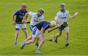 24 September 2017; Eoin Bradshaw of Éire Óg Annacarty/Donohill, supported by team-mate Paul Downey, left, in action against Mossy McCormack, centre, and Tommy Doyle of Thurles Sarsfields during the Tipperary County Senior Club Hurling Championship semi-final match between Thurles Sarsfields and Éire Óg Annacarty/Donohill at Semple Stadium in Thurles, Tipperary. Photo by Piaras Ó Mídheach/Sportsfile