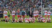 17 September 2017; Derry playeras dejected after the Electric Ireland GAA Football All-Ireland Minor Championship Final match between Kerry and Derry at Croke Park in Dublin. Photo by Piaras Ó Mídheach/Sportsfile