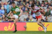17 September 2017; Cian Gammell of Kerry in action against Seán McKeever of Derry during the Electric Ireland GAA Football All-Ireland Minor Championship Final match between Kerry and Derry at Croke Park in Dublin. Photo by Piaras Ó Mídheach/Sportsfile