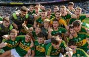 17 September 2017; Kerry players celebrate after the Electric Ireland GAA Football All-Ireland Minor Championship Final match between Kerry and Derry at Croke Park in Dublin. Photo by Piaras Ó Mídheach/Sportsfile