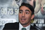 27 September 2017; Jamie Conlan during a press conference to announce the Frampton Reborn Boxing Promotion by Frank Warren at the Ulster Hall in Belfast. Photo by Oliver McVeigh/Sportsfile