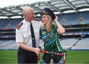 27 September 2017; A GAA staff group from Croke Park will embark on the 'Tour de Thurles' raising funds for the GAA's five official 2017 charities by cycling from headquarters to the birthplace of the Association. They will set off from Dublin 3 at 7.30 Thursday morning, 28th September, with an expected arrival time in Thurles of circa 5pm. The160 km route will take the group from the capital through Meath, Kildare, Laois and Kilkenny before finishing in Liberty Square outside Hayes Hotel, the site of the foundation of the GAA. At the announcement in Croke Park are Mark Curran, Chief Garda Superintendent, Ballymun Station, and cyclist Stacey Cannon, GAA Health and Well-Being Coordinator and former Kildare ladies footballer. Photo by Cody Glenn/Sportsfile
