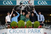 27 September 2017; A GAA staff group from Croke Park will embark on the 'Tour de Thurles' raising funds for the GAA's five official 2017 charities by cycling from headquarters to the birthplace of the Association. They will set off from Dublin 3 at 7.30 Thursday morning, 28th September, with an expected arrival time in Thurles of circa 5pm. The160 km route will take the group from the capital through Meath, Kildare, Laois and Kilkenny before finishing in Liberty Square outside Hayes Hotel, the site of the foundation of the GAA. At the announcement in Croke Park are, from left,  Mark Curran, Chief Garda Superintendent, Ballymun Station, David Treacy, GAA Commercial and Sponsorship Account Manager / Dublin senior hurler, Kevin Sexton, GAA Ticketing and Training Executive, Stacey Cannon, GAA Health and Well-Being Coordinator and former Kildare ladies footballer, Peter Minchin, Community & Branch Fundraising Coordinator Cystic Fibrosis Ireland, and Community Garda Mark Higgins, Ballymun Station. Photo by Cody Glenn/Sportsfile