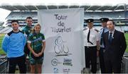 27 September 2017; A GAA staff group from Croke Park will embark on the 'Tour de Thurles' raising funds for the GAA's five official 2017 charities by cycling from headquarters to the birthplace of the Association. They will set off from Dublin 3 at 7.30 Thursday morning, 28th September, with an expected arrival time in Thurles of circa 5pm. The160 km route will take the group from the capital through Meath, Kildare, Laois and Kilkenny before finishing in Liberty Square outside Hayes Hotel, the site of the foundation of the GAA. At the announcement in Croke Park are, from left, David Treacy, GAA Commercial and Sponsorship Account Manager and Dublin Senior Hurler, Kevin Sexton, GAA Ticketing and Training Executive, Stacey Cannon, GAA Health and Well-Being Coordinator and former Kildare ladies footballer, Mark Curran, Chief Garda  Superintendent Ballymun Station, Community Garda Mark Higgins,  Ballymun Station, and Peter Minchin, Community and Branch Fundraising Cystic Fibrosis Ireland. Photo by Cody Glenn/Sportsfile