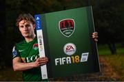 27 September 2017; EA SPORTS™ celebrates 10 years of SSE Airtricity League action with the return of the FIFA 18 Club packs! Featuring the individual club crest of all 12 Premier Division teams, Irish fans from across the country can show their support and download the special sleeve for free when the game launches this Friday 29th September from www.easports.com/uk/fifa/club-packs-17/league-of-ireland . Pictured at the launch of FIFA 18 Club packs at the Iveagh Gardens in Dublin is Kieran Sadlier of Cork City. Photo by Stephen McCarthy/Sportsfile