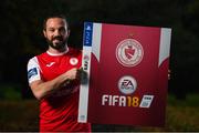 27 September 2017; EA SPORTS™ celebrates 10 years of SSE Airtricity League action with the return of the FIFA 18 Club packs! Featuring the individual club crest of all 12 Premier Division teams, Irish fans from across the country can show their support and download the special sleeve for free when the game launches this Friday 29th September from www.easports.com/uk/fifa/club-packs-17/league-of-ireland . Pictured at the launch of FIFA 18 Club packs at the Iveagh Gardens in Dublin is Rafael Cretaro of Sligo Rovers. Photo by Stephen McCarthy/Sportsfile