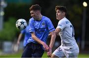 27 September 2017; Sean Quinn of UCD in action against Eman Markovic of Molde FK during the U19 UEFA Youth League First Round match between UCD and Molde FK at UCD Bowl in Belfield, Dublin. Photo by Matt Browne/Sportsfile