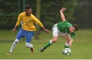27 September 2017; Kaka of Brazil in action against Paddy Moore of Republic of Ireland during the International Friendly match between Republic of Ireland and Brazil at the AUL Complex in Dublin. Photo by Piaras Ó Mídheach/Sportsfile