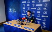 25 September 2017; Luke McGrath of Leinster during a Press Conference at UCD, Belfield, in Dublin. Photo by David Fitzgerald/Sportsfile