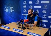 25 September 2017; Scott Fardy of Leinster during a Press Conference at UCD, Belfield, in Dublin. Photo by David Fitzgerald/Sportsfile