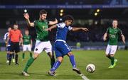29 September 2017; Bastien Hery of Limerick in action against Gearóid Morrissey of Cork City during the Irish Daily Mail FAI Cup Semi-Final match between Cork City and Limerick FC at Turner's Cross in Cork. Photo by Stephen McCarthy/Sportsfile