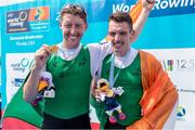 29 September 2017; Mark O'Donovan and Shane O'Driscoll of Ireland after winning the Final of the Men's Lightweight Pair during the World Rowing Championships in Sarasota, Florida, USA. Photo by Ed Hewitt/row2k/Sportsfile