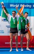 29 September 2017; Mark O'Donovan and Shane O'Driscoll of Ireland after winning the A Final of the Men's Lightweight Pair during the World Rowing Championships in Sarasota, Florida, USA. Photo by Ed Hewitt/row2k/Sportsfile