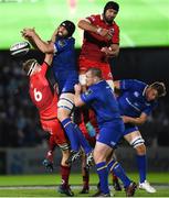 29 September 2017; Scott Fardy of Leinster in action against Jamie Ritchie of Edinburgh during the Guinness PRO14 Round 5 match between Leinster and Edinburgh at the RDS Arena in Dublin. Photo by David Fitzgerald/Sportsfile