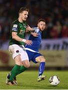 29 September 2017; Kieran Sadlier of Cork City in action against Lee J Lynch of Limerick during the Irish Daily Mail FAI Cup Semi-Final match between Cork City and Limerick FC at Turner's Cross in Cork. Photo by Stephen McCarthy/Sportsfile