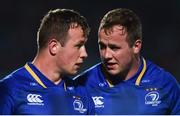 29 September 2017; Ed Byrne of Leinster issues instructions to Bryan Byrne, left, during the Guinness PRO14 Round 5 match between Leinster and Edinburgh at the RDS Arena in Dublin. Photo by Ramsey Cardy/Sportsfile