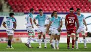 29 September 2017; Dejected Connacht players after the Guinness PRO14 Round 5 match between Scarlets and Connacht at Parc y Scarlets in Llannelli, Wales. Photo by Ben Evans/Sportsfile