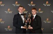 3 November 2017; Hurler of the Year Joe Canning, left, and Young Hurler of the Year Conor Whelan, both of Galway, during the PwC All Stars 2017 at the Convention Centre in Dublin. Photo by Seb Daly/Sportsfile