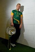 16 July 2012; Former Meath footballer, and current selector, Graham Geraghty, with the Delaney Cup, after a press conference ahead of their side's Leinster GAA Football Senior Championship Final on Sunday. Croke Park, Dublin. Picture credit: Barry Cregg / SPORTSFILE