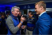 29 September 2017; Supporters in The Blue Room with Leinster player Josh van der Flier ahead of the Guinness PRO14 Round 5 match between Leinster and Edinburgh at the RDS Arena in Dublin. Photo by Ramsey Cardy/Sportsfile