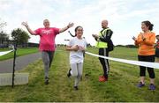 30 September 2017; Susan Lennon and daughter Mikayla, age 12, from Coolock, Co Dublin, finishing the run. parkrun Ireland in partnership with Vhi, added their 79th event on Saturday, September 30th, with the introduction of the Darndale parkrun. parkruns take place over a 5km course weekly, are free to enter and are open to all ages and abilities, providing a fun and safe environment to enjoy exercise. To register for a parkrun near you visit www.parkrun.ie. New registrants should select their chosen event as their home location. You will then receive a personal barcode which acts as your free entry to any parkrun event worldwide. The Football Pavilion, Darndale, Dublin. Photo by Cody Glenn/Sportsfile