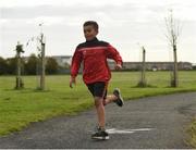 30 September 2017; Corey Lennon, age 8, from Coolock, Co Dublin, during the run. parkrun Ireland in partnership with Vhi, added their 79th event on Saturday, September 30th, with the introduction of the Darndale parkrun. parkruns take place over a 5km course weekly, are free to enter and are open to all ages and abilities, providing a fun and safe environment to enjoy exercise. To register for a parkrun near you visit www.parkrun.ie. New registrants should select their chosen event as their home location. You will then receive a personal barcode which acts as your free entry to any parkrun event worldwide. The Football Pavilion, Darndale, Dublin. Photo by Cody Glenn/Sportsfile