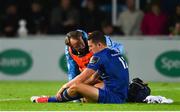 29 September 2017; Noel Reid of Leinster is treated for an injury by Leinster team doctor Prof John Ryan during the Guinness PRO14 Round 5 match between Leinster and Edinburgh at the RDS Arena in Dublin. Photo by Ramsey Cardy/Sportsfile