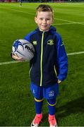 29 September 2017; Leinster Mascot 7 year old Fionn Morrison, from Celbridge, Co. Kildare. Guinness PRO14 Round 5 match between Leinster and Edinburgh at the RDS Arena in Dublin. Photo by Brendan Moran/Sportsfile