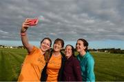 30 September 2017; Orlaith Burke, from Greystones, Co Wicklow, from left, Mairin Shine, Lisa Shine, and Anna Shine, from Blackrock, Co Dublin ahead of the run. parkrun Ireland in partnership with Vhi, added their 79th event on Saturday, September 30th, with the introduction of the Darndale parkrun. parkruns take place over a 5km course weekly, are free to enter and are open to all ages and abilities, providing a fun and safe environment to enjoy exercise. To register for a parkrun near you visit www.parkrun.ie. New registrants should select their chosen event as their home location. You will then receive a personal barcode which acts as your free entry to any parkrun event worldwide. The Football Pavilion, Darndale, Dublin. Photo by Cody Glenn/Sportsfile