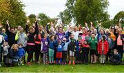 30 September 2017; Parkrun Ireland in partnership with Vhi, added their 80th event on Saturday, September 30th, with the introduction of the Carlow Town parkrun. Kate Purcell from the VHI with runners that took part in the Carlow parkruns which take place over a 5km course weekly, are free to enter and are open to all ages and abilities, providing a fun and safe environment to enjoy exercise. To register for a parkrun near you visit www.parkrun.ie. New registrants should select their chosen event as their home location. You will then receive a personal barcode which acts as your free entry to any parkrun event worldwide. Barrow Track, Carlow. Photo by Matt Browne/Sportsfile