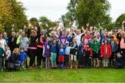 30 September 2017; Parkrun Ireland in partnership with Vhi, added their 80th event on Saturday, September 30th, with the introduction of the Carlow Town parkrun. Kate Purcell from the VHI with runners that took part in the Carlow parkruns which take place over a 5km course weekly, are free to enter and are open to all ages and abilities, providing a fun and safe environment to enjoy exercise. To register for a parkrun near you visit www.parkrun.ie. New registrants should select their chosen event as their home location. You will then receive a personal barcode which acts as your free entry to any parkrun event worldwide. Barrow Track, Carlow. Photo by Matt Browne/Sportsfile