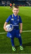 29 September 2017; Leinster Mascot 6 year old Tom Montayne, from Stepaside, Dublin. Guinness PRO14 Round 5 match between Leinster and Edinburgh at the RDS Arena in Dublin. Photo by Brendan Moran/Sportsfile