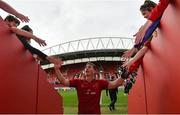 30 September 2017; Man of the match Ian Keatley of Munster is congratulated by supporters following their victory in the Guinness PRO14 Round 5 match between Munster and Cardiff Blues at Thomond Park in Limerick. Photo by Brendan Moran/Sportsfile