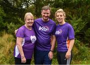 30 September 2017; Vhi team members ahead of the Ballincollig parkrun where Vhi hosted a special event to celebrate their partnership with parkrun Ireland. Former Cork GAA footballer Valerie Mulcahy was on hand to lead the warm up for parkrun participants before completing the 5km course alongside newcomers and seasoned parkrunners alike. Vhi provided walkers, joggers, runners and volunteers at Ballincollig parkrun with a variety of refreshments in the Vhi Relaxation Area at the finish line. A qualified physiotherapist Will Cuddihy was also available to guide participants through a post event stretching routine to ease those aching muscles. Parkruns take place over a 5km course weekly, are free to enter and are open to all ages and abilities, providing a fun and safe environment to enjoy exercise. To register for a parkrun near you visit www.parkrun.ie. New registrants should select their chosen event as their home location. You will then receive a personal barcode which acts as your free entry to any parkrun event worldwide. The Regional Park, Ballincollig, Co Cork. Photo by Eóin Noonan/Sportsfile
