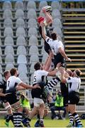 30 September 2017; Pete Browne of Ulster competes with George Biagiof Zebra for the line-out ball, during the Guinness PRO14 Round 5 match between Zebre and Ulster at Stadio Lanfranchi, in Parma, Italy. Photo by Roberto Bregani/Sportsfile