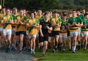 30 September 2017; Adam Burke leads his team towards the finish line during the Run for Adam Burke at Two Mile House GAA Club in Kildare. Photo by Ray McManus/Sportsfile