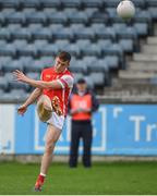 30 September 2017; Con O'Callaghan of Cuala kicks a point during the Dublin County Senior Football Championship Quarter-Final match between Cuala and St Jude's at Parnell Park in Dublin. Photo by David Fitzgerald/Sportsfile
